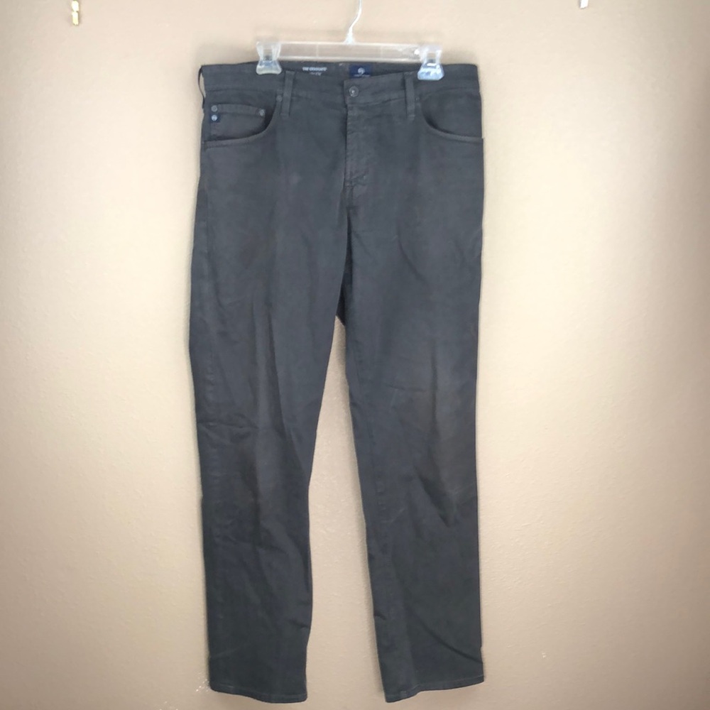 AG ADRIANO GOLDSCHMIED The Graduate Tailored Leg Gray Jeans 36 x 32